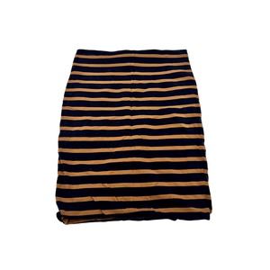 H and M Basic Navy and Yellow Skirt
